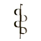 Fatima malet metal lodret bogreol med justerbare ben Viadurini