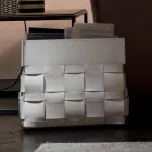 Lory design vægmonteret læder magasin rack, lavet i Italien Viadurini