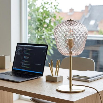 Stor venetiansk glasbordlampe i forskellige farver, fremstillet i Italien - Elisia Viadurini