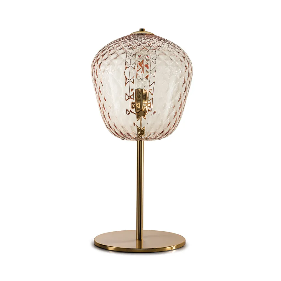 Stor venetiansk glasbordlampe, forskellige farver, fremstillet i Italien - Elisia Viadurini
