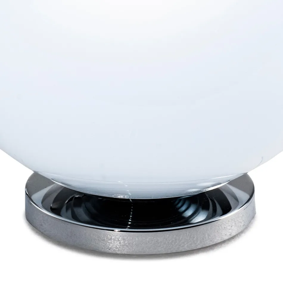 Isotta bordlampe i glas og metal i to størrelser, fremstillet i Italien Viadurini
