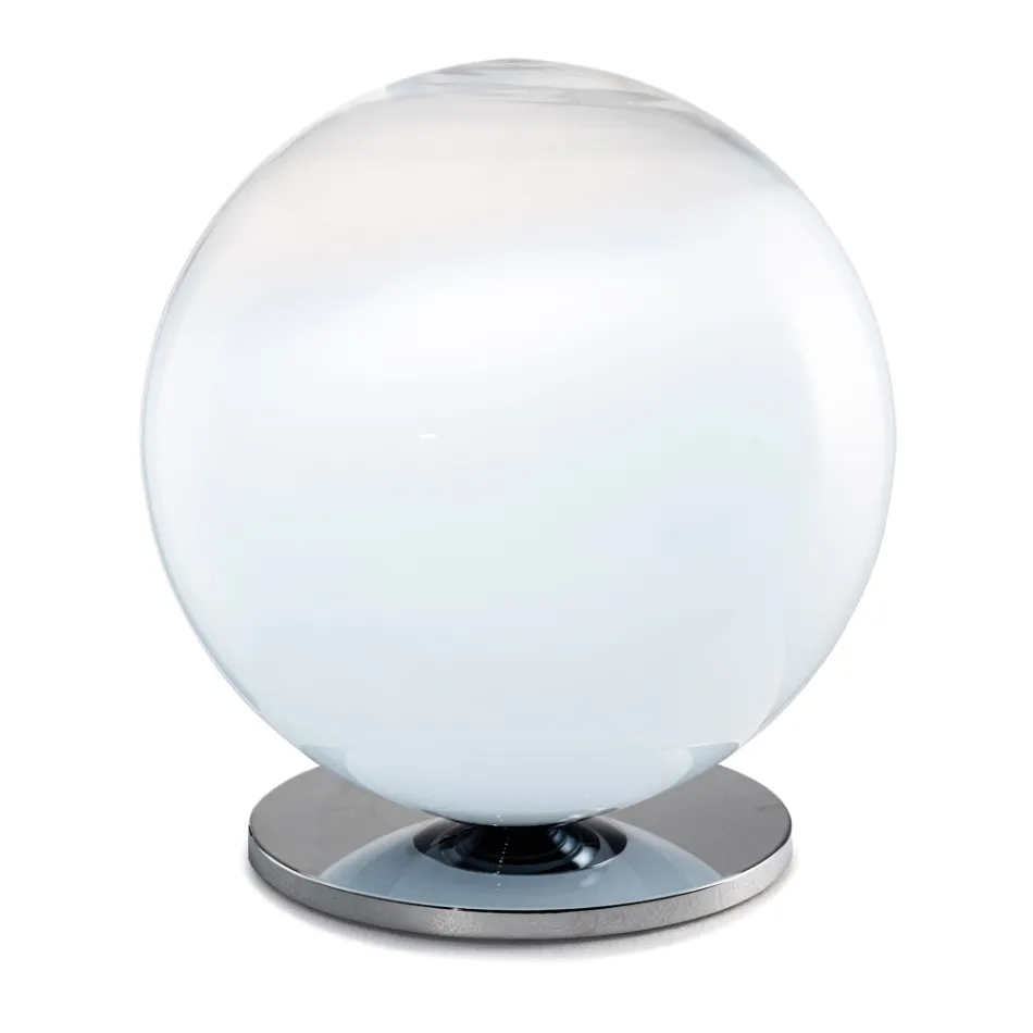 Isotta bordlampe i glas og metal i to størrelser, fremstillet i Italien Viadurini