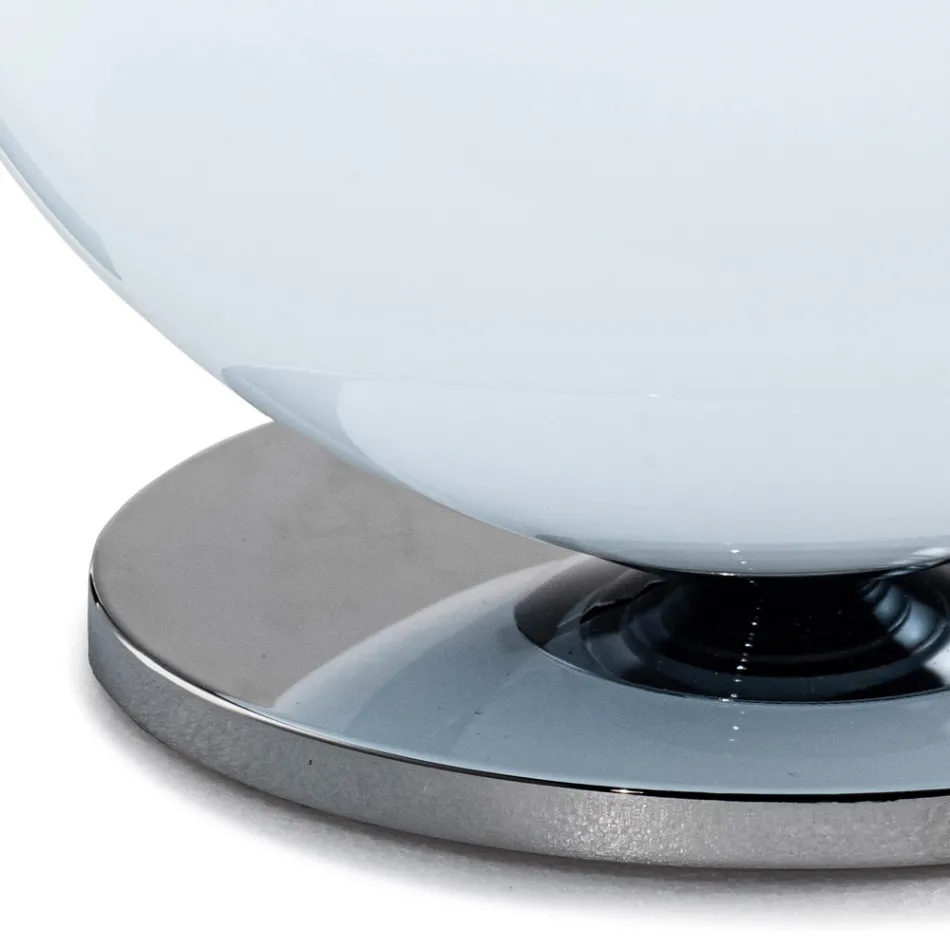 Isotta bordlampe i glas og metal i to størrelser, fremstillet i Italien Viadurini