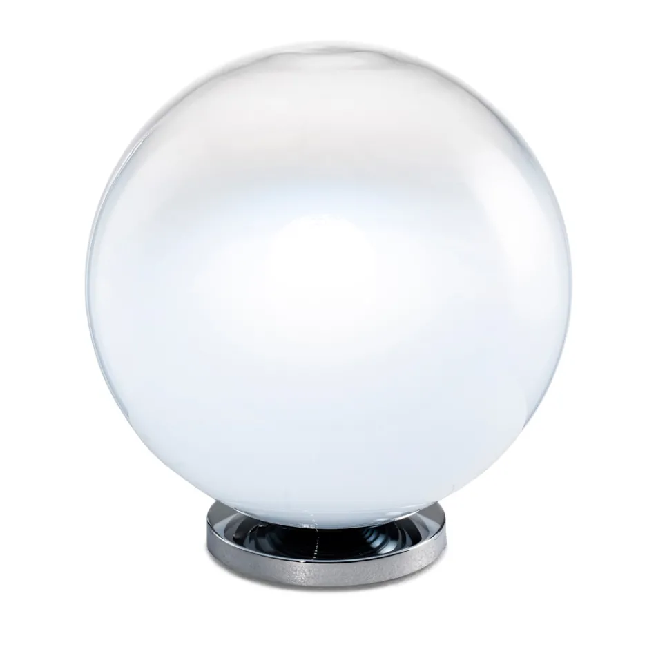 Isotta bordlampe i glas og metal i to størrelser, fremstillet i Italien Viadurini