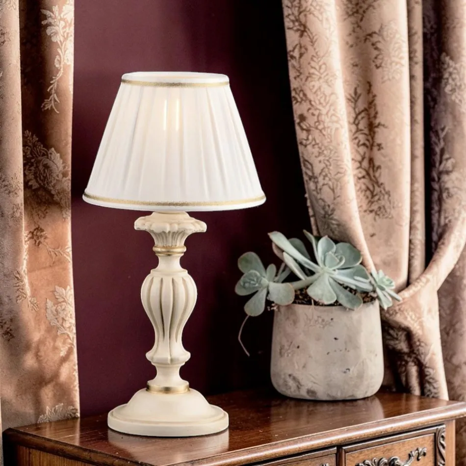 Trælampe med lampeskærm Lavet i Italien - Milano Viadurini