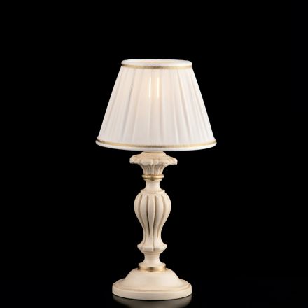 Trælampe med italienskproduceret lampeskærm til indretning - Milano Viadurini