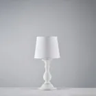 Trælampe med italienskproduceret lampeskærm til indretning - Siena Viadurini