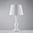 Trælampe med italienskproduceret lampeskærm til indretning - Siena Viadurini