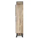 Skænk 2 låger 2 skuffer i mangotræ og stål Homemotion - Signorino Viadurini