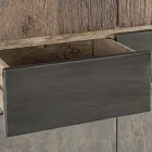 Skænk 2 låger 2 skuffer i mangotræ og stål Homemotion - Signorino Viadurini