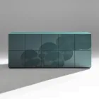 5-dørs skænk i lakeret MDF med håndgraveret og færdig dekoration - Krabbe Viadurini