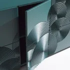 5-dørs skænk i lakeret MDF med håndgraveret og færdig dekoration - Krabbe Viadurini