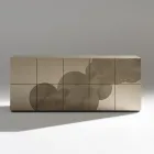 5-dørs skænk i lakeret MDF med håndgraveret og færdig dekoration - Krabbe Viadurini