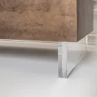 Skænk med 2 døre og 2 centrale åbne rum i melamin Fremstillet i Italien - Minnie Viadurini