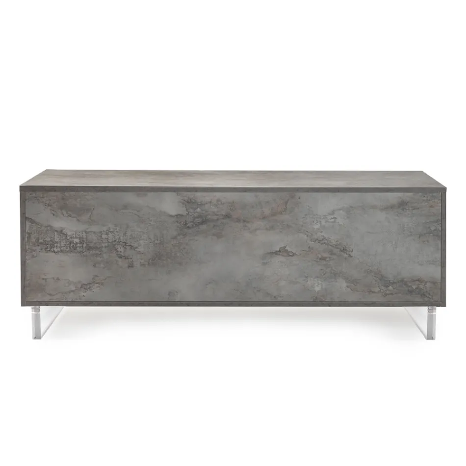 Skænk med 2 døre og 2 centrale åbne rum i melamin Fremstillet i Italien - Minnie Viadurini