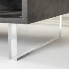 Skænk med 2 døre og 2 åbne siderum i melamin Made in Italy - Mus Viadurini