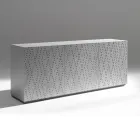 Skænk med 3 døre og 3 indvendige hylder, dekoration i støberaluminium - Scorpion Viadurini