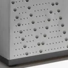 Skænk med 3 døre og 3 indvendige hylder, dekoration i støberaluminium - Scorpion Viadurini