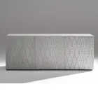 Skænk med 3 døre og 3 indvendige hylder, dekoration i støberaluminium - Scorpion Viadurini