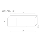 Skænk med 3 døre og 3 indvendige hylder, dekoration i støberaluminium - Scorpion Viadurini