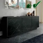 Skænk med 3 låger og lakeret og lamineret struktur Made in Italy - Ferrara Viadurini