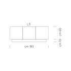 Skænk med 3 låger og lakeret og lamineret struktur Made in Italy - Ferrara Viadurini