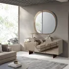 Skænk med 3 lakerede MDF-døre beklædt med spejlglas - Diletta Viadurini