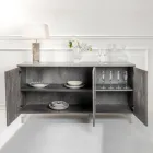 Skænk med 3 melamindøre og plexiglasfødder Lavet i Italien - Mickey Mouse Viadurini