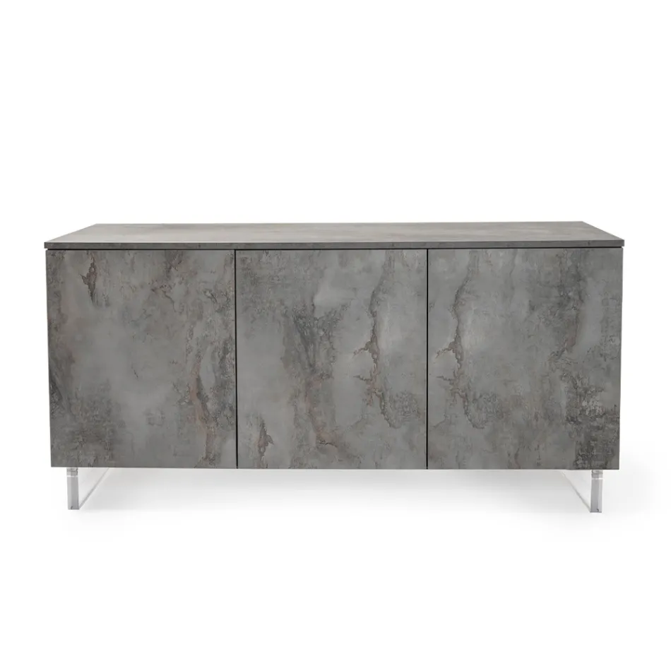 Skænk med 3 melamindøre og plexiglasfødder Lavet i Italien - Mickey Mouse Viadurini