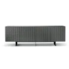 Skænk med 4 døre i MDF betrukket med lakeret PVC fremstillet i Italien - Dorotea Viadurini