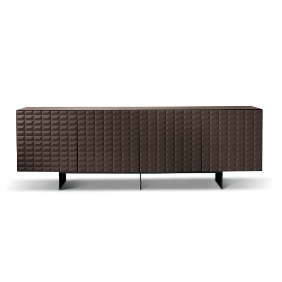 Skænk med 4 døre i MDF betrukket med lakeret PVC fremstillet i Italien - Dorotea Viadurini