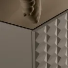 Skænk med 4 døre i MDF betrukket med lakeret PVC fremstillet i Italien - Dorotea Viadurini