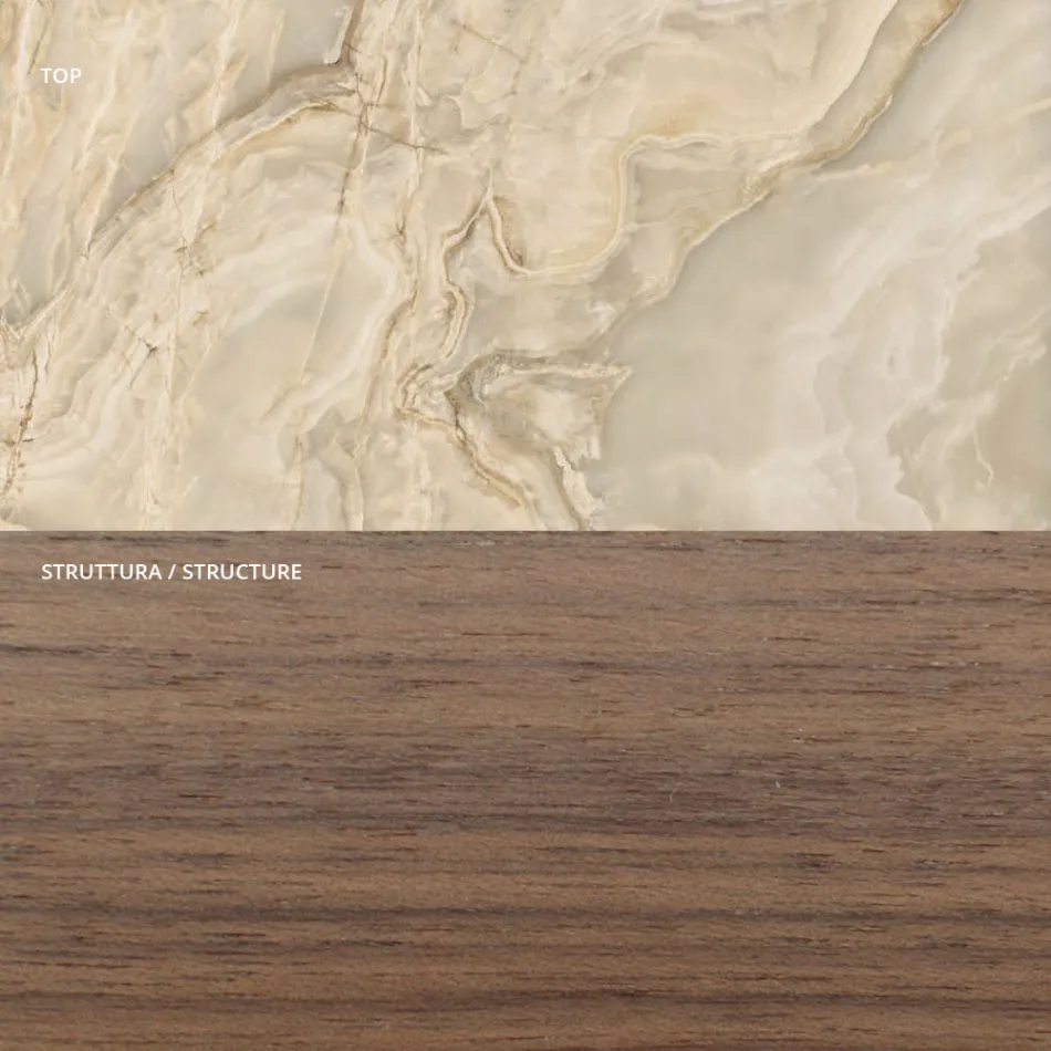 Skænk med Push-Pull åbningsdøre i Blockboard Wood Made in Italy - Salerno Viadurini