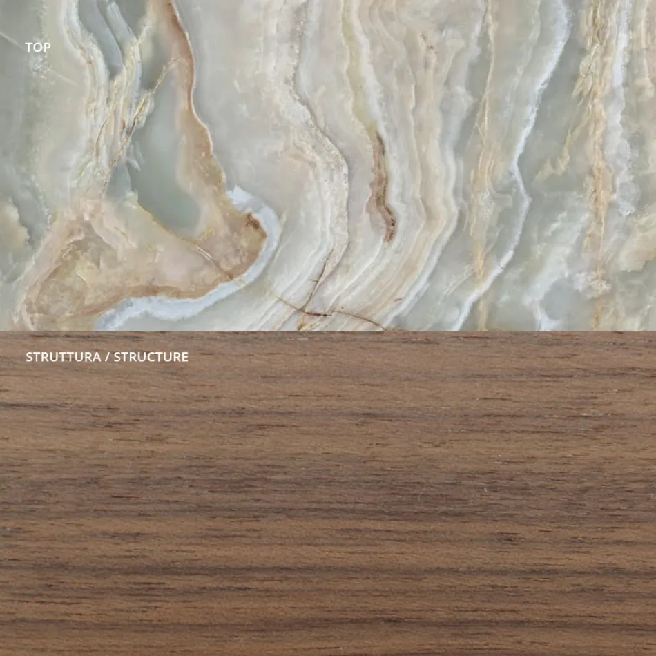 Skænk med Push-Pull åbningsdøre i Blockboard Wood Made in Italy - Salerno Viadurini