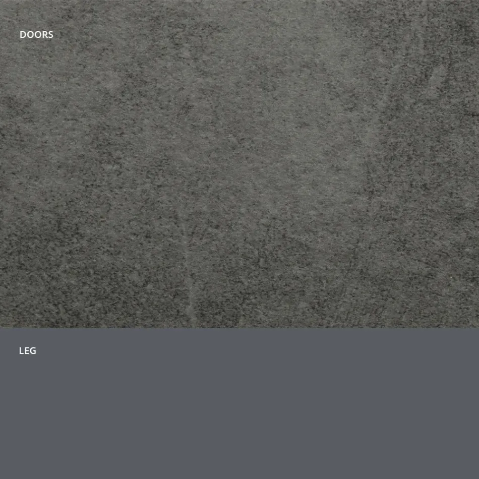 Skænk med steneffekt HPL laminatdøre lavet i Italien - Fiorenza Viadurini