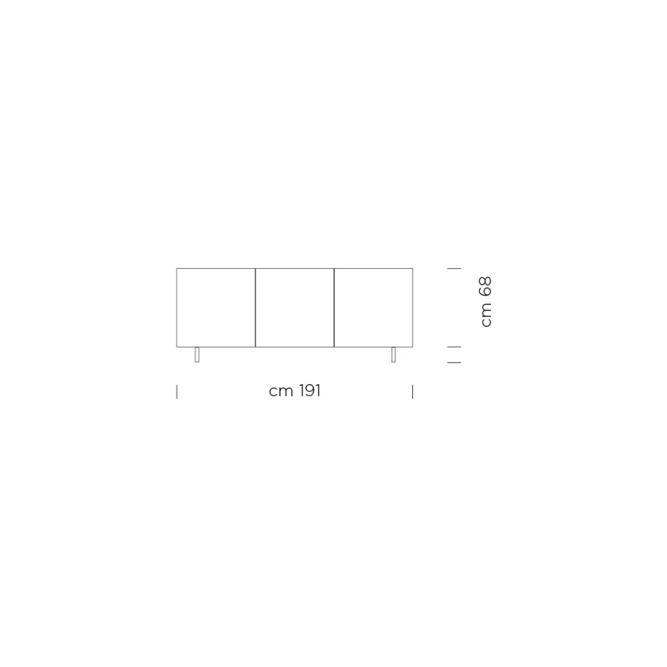 Skænk med steneffekt HPL laminatdøre lavet i Italien - Fiorenza Viadurini