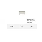 Skænk med krop og døre i Mdf 4-fods base Lavet i Italien - Coral Viadurini