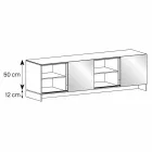 2-dørs design skænk i røget glas fremstillet i Italien - Sciocca Viadurini