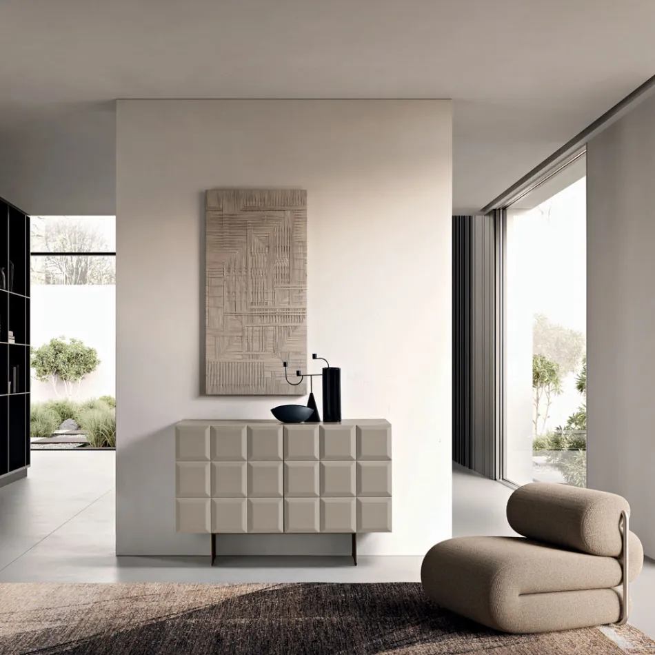 Indvendig skænk med 2 ternede døre Lavet i Italien - Elisabetta Viadurini