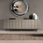 Indendørs skænk med 4 ternede døre Lavet i Italien - Elisabetta Viadurini