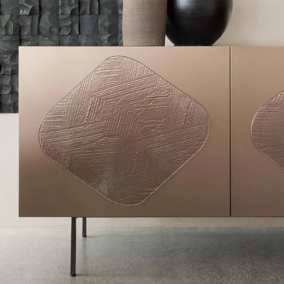 Stue skænk med koordinerede glasindsatser Made in Italy - Palma Viadurini