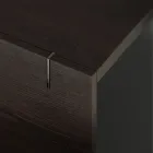 Træskænk med glasstruktur lavet i Italien - Azuki Viadurini