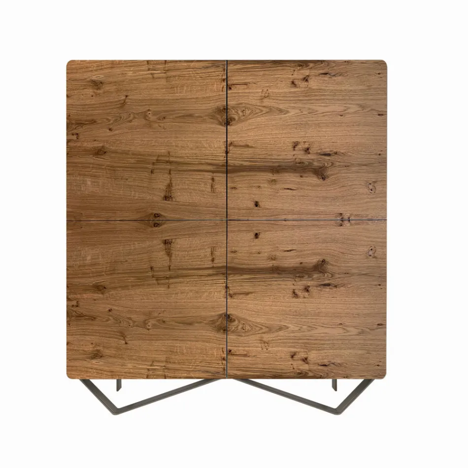 Stue skænk i Mdf med 2 fods støtte Made in Italy - Rosalba Viadurini