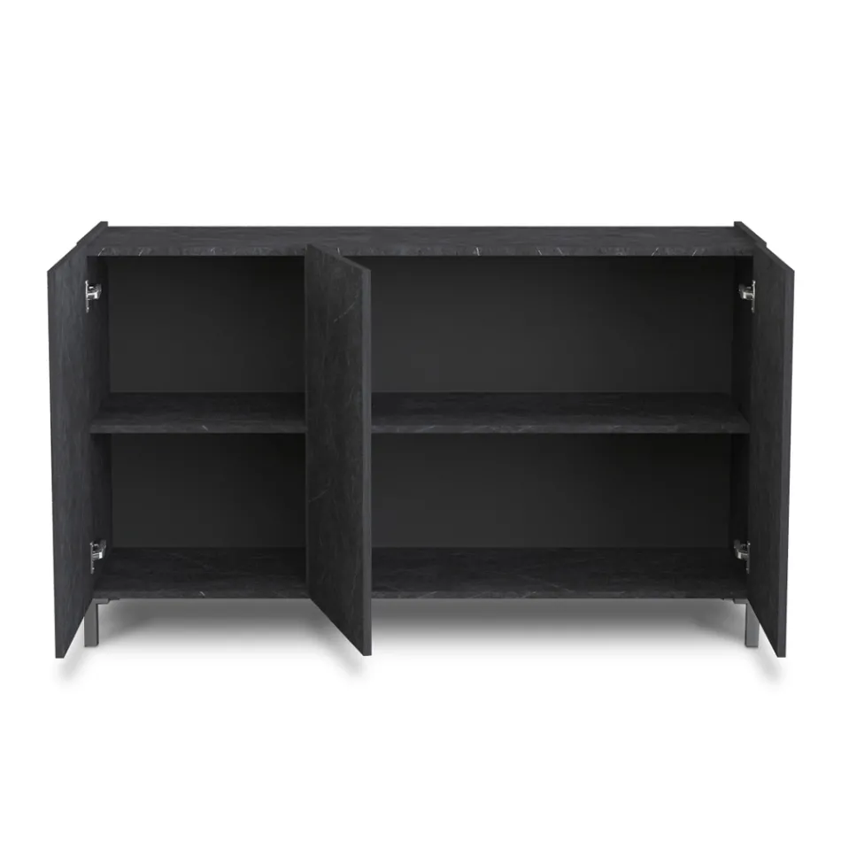 Stue skænk beklædt med melamin marmor finish lavet i Italien - zink Viadurini