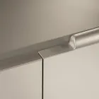 Stue skænk med 3 døre i nikkelfinish Made in Italy - Foglio Viadurini