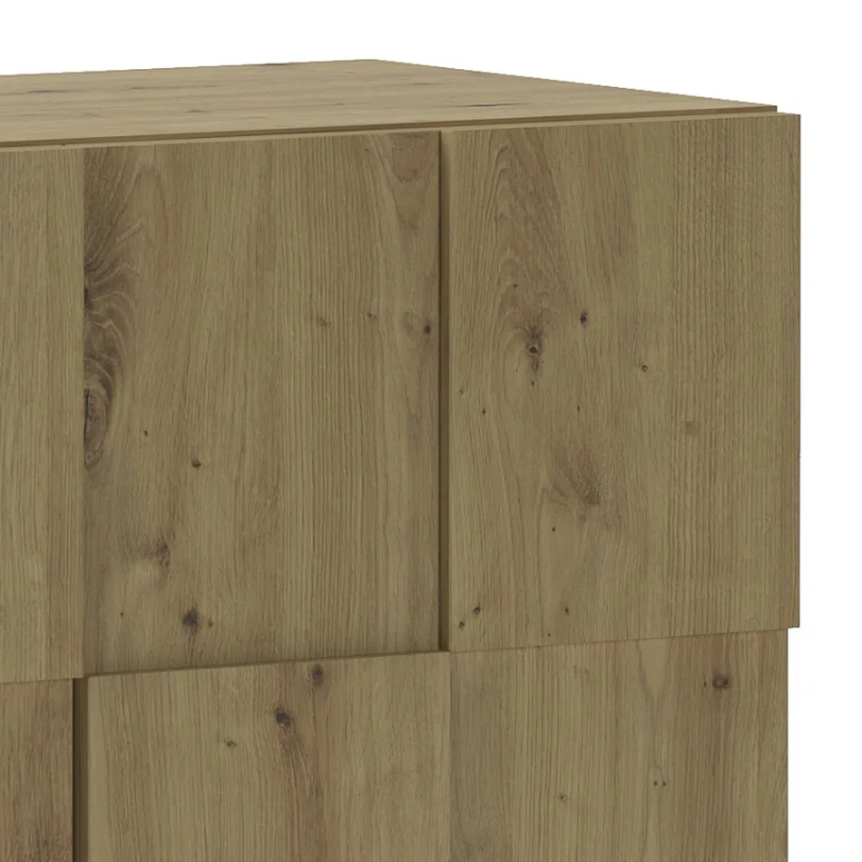 Stue skænk med 4 hængslede låger og 1 åbent rum - Natrium Viadurini