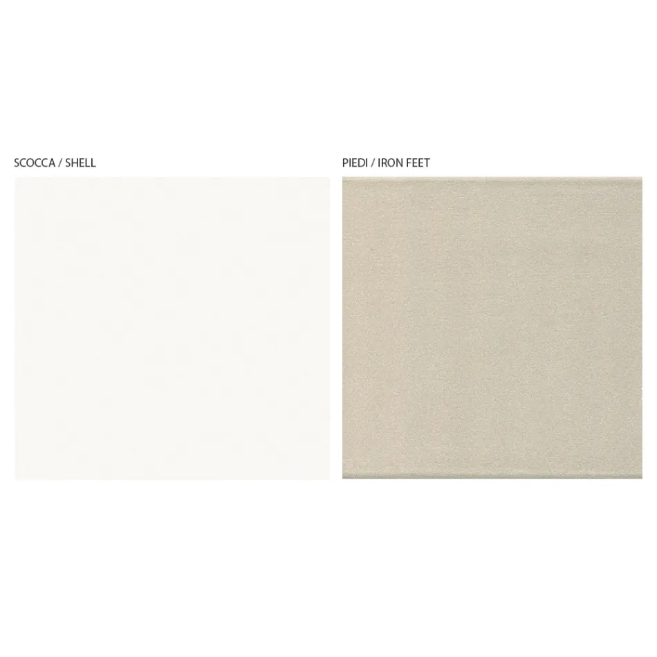 Stue skænk med 4 døre i hvid glasfinish Made in Italy - Eline Viadurini