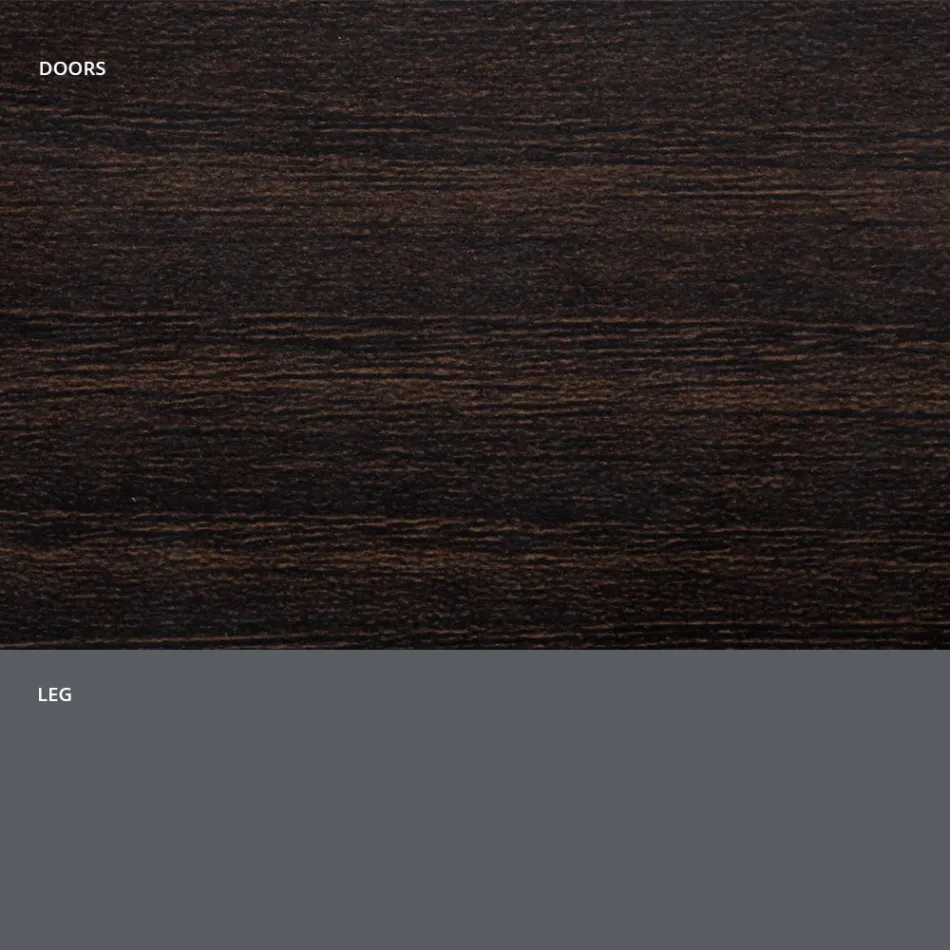 Stue skænk i mat træ og HPL laminat Made in Italy - Fiorenza Viadurini