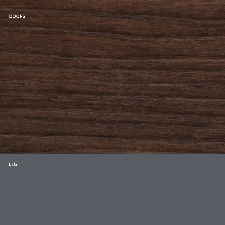 Stue skænk i mat træ og HPL laminat Made in Italy - Fiorenza Viadurini