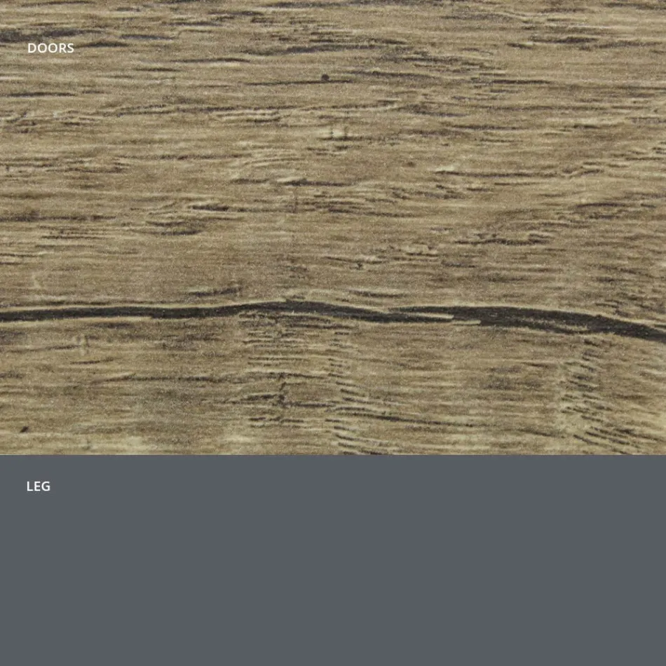 Stue skænk i mat træ og HPL laminat Made in Italy - Fiorenza Viadurini